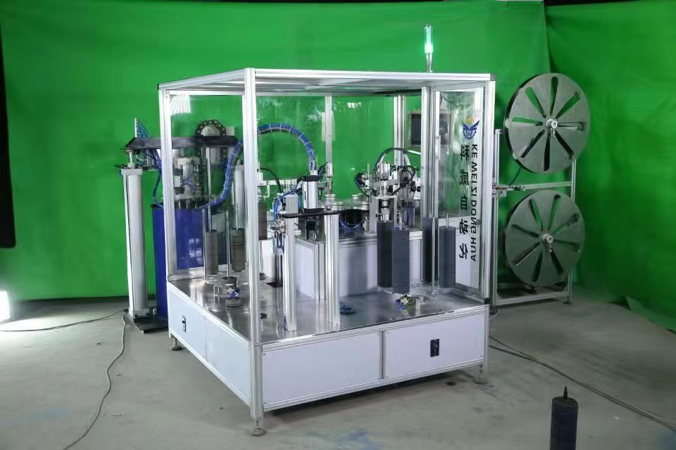 Auto flap disc machine.