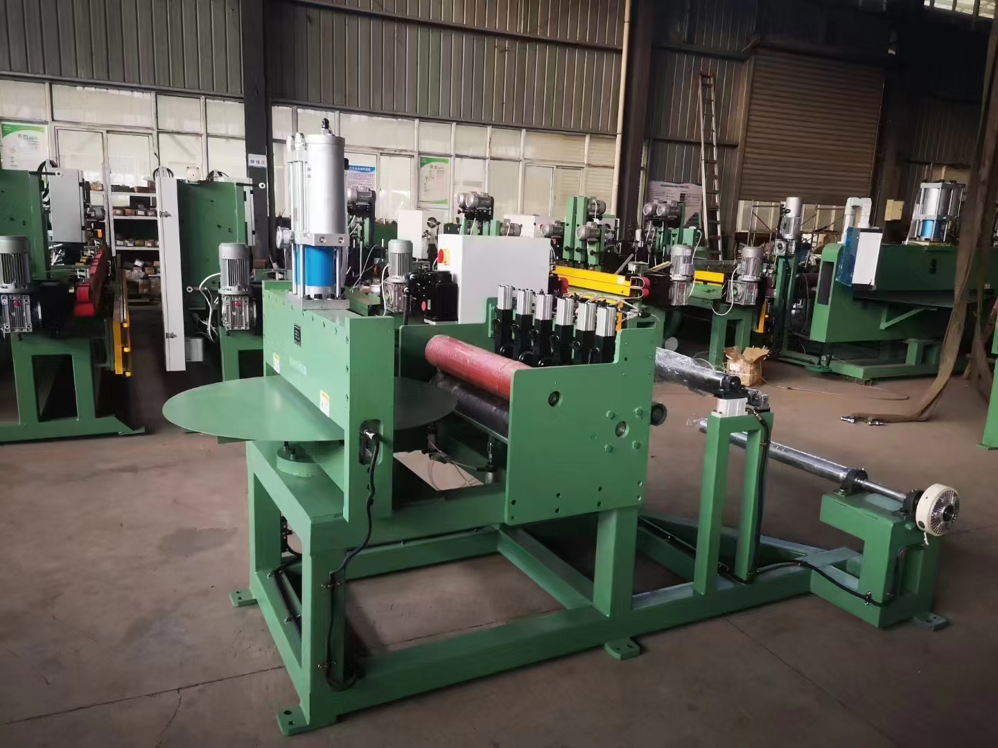 Abrasive belt production line.